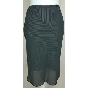 LAVENDER polka dot black skirt S